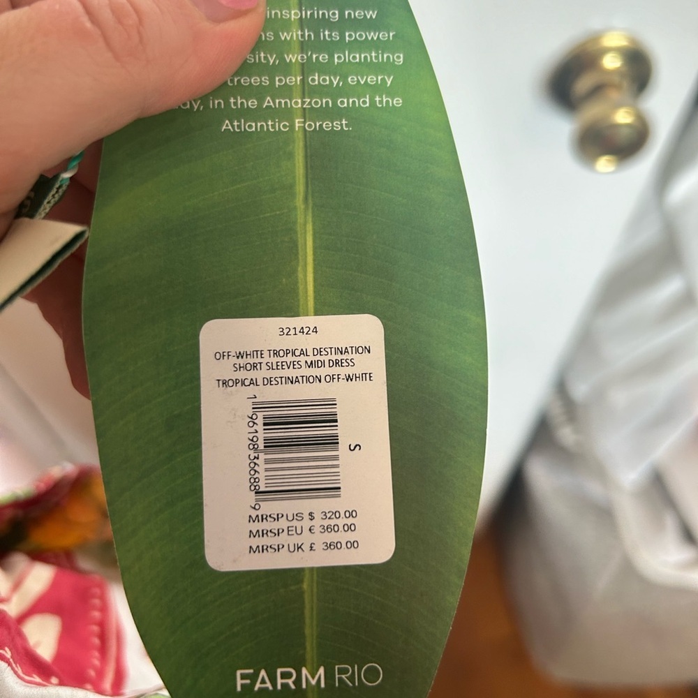 NWT FARM Rio Tropical Destination Kimono Sleeve midi dress - Picture 5 of 10